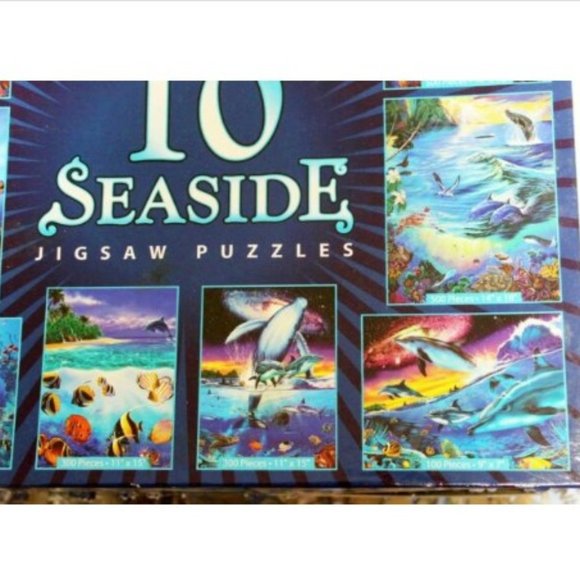 7 Ceaco Puzzles Set Seaside Ocean Beach Coral Ree - Picture 5 of 7